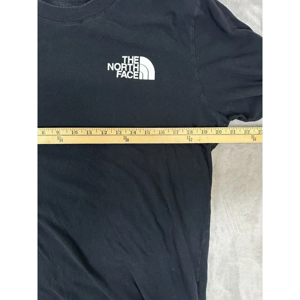 The North Face Black T-shirt Double-sided Long‎ Sleeve Size M